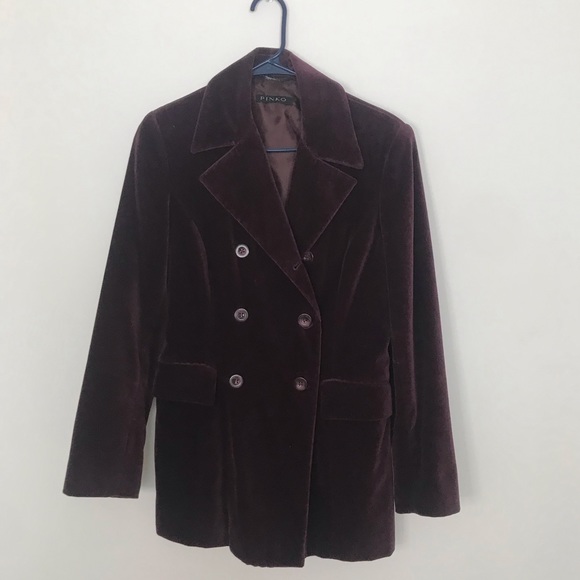 Purple suede Pinko double breasted coat - Picture 3 of 6